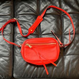 Aimee Kestenberg Berlin Leather Crossbody Bag in Papaya (Red)